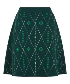 Sandro Damien Botanical Embroidery Skirt