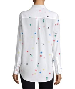 Equipment Essential Star-Print Silk Shirt