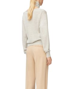 Céline Cutout Wool & Silk Blend Turtleneck Sweater