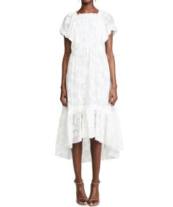 Ulla Johnson Mildred Floral Fil Coupé Ruffled Silk-Cotton Dress