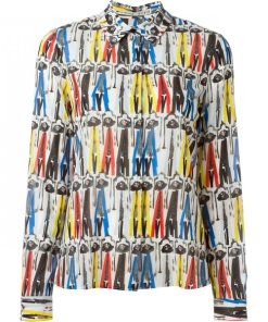 Alice + Olivia Willa Donald Robertson Print Button-Down