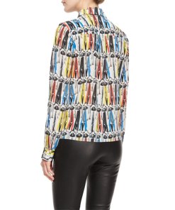 Alice + Olivia Willa Donald Robertson Print Button-Down