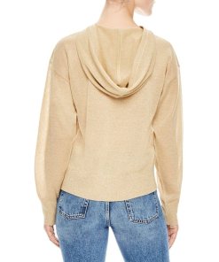 Sandro Xygene Fine Metallic Hooded Sweater