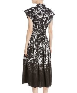 Michael Kors Collection Leaf Dip-Dye Cotton-Poplin Shirtdress