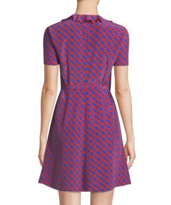 Diane von Furstenberg Savilla Chainlink Ruffle Front Wrap Dress