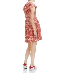 Maje Rutta Ruffled Crepe Mini Dress