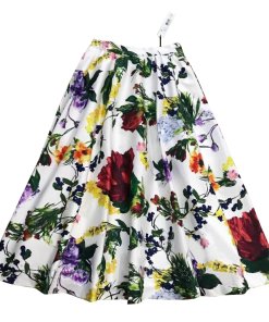 Alice + Olivia Earla Wildflower Print Midi Skirt