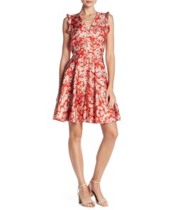 Rebecca Taylor Cherry Blossom Sleeveless Silk Dress