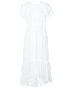 Ulla Johnson Mildred Floral Fil Coupé Ruffled Silk-Cotton Dress