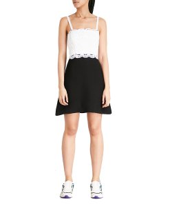 Sandro Gorka Two-Tone Lace Mini Dress