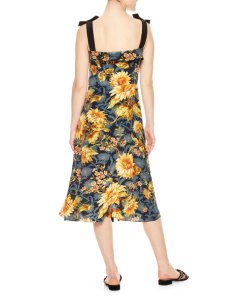 Sandro Sunset Silk Floral Print Dress