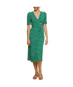 Rouje Gabin Printed Wrap Midi Dress