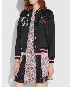Coach X Keith Haring Satin Bomber JacketCoach X Keith Haring Satin Bomber Jacket