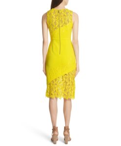Alice + Olivia Margy Floral Lace Sleeveless Dress