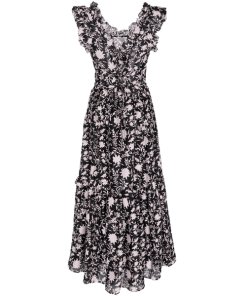 Ulla Johnson Brigitte Floral Organza Midi Dress