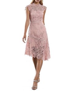 Reiss Ivana Lace Asymmetric Hemline Dress