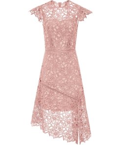 Reiss Ivana Lace Asymmetric Hemline Dress