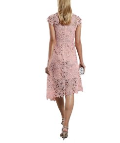 Reiss Ivana Lace Asymmetric Hemline Dress