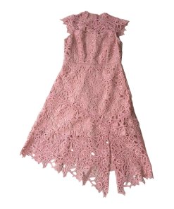 Reiss Ivana Lace Asymmetric Hemline Dress