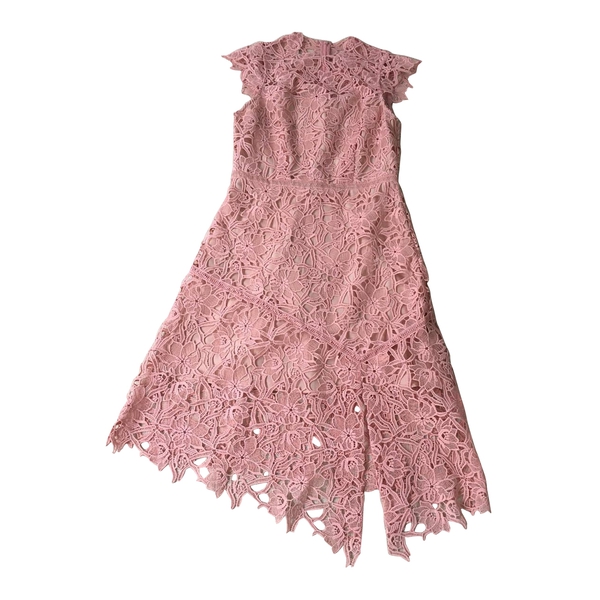 Reiss Ivana Lace Asymmetric Hemline Dress evaChic Reiss Ivana Lace Asymmetric Hemline Dress evaChic