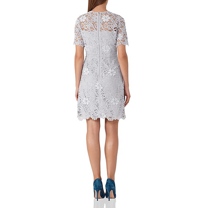Reiss Lina Sequined Lace Mini Dress