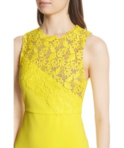 Alice + Olivia Margy Floral Lace Sleeveless Dress