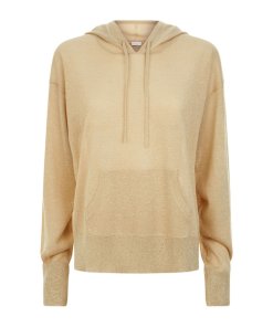 Sandro Xygene Fine Metallic Hooded Sweater