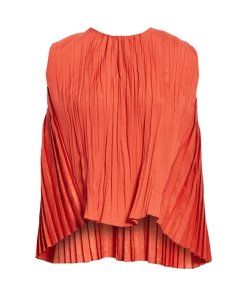 Vince Pleated Crinkled Shell Sleeveless Top