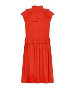 Maje Rutta Ruffled Crepe Mini Dress