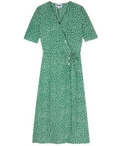 Rouje Gabin Printed Wrap Midi Dress evaChic Rouje Gabin Printed Wrap Midi Dress evaChic