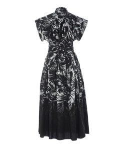 Michael Kors Collection Leaf Dip-Dye Cotton-Poplin Shirtdress