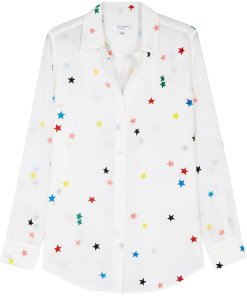 Equipment Essential Star-Print Silk Shirt
