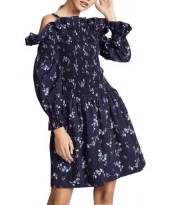 Rebecca Taylor Francine Floral Cold-Shoulder Dress