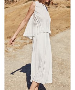 Vince High-Waist Pleated Culottes