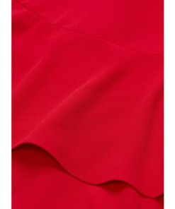 Alice + Olivia Palmira Tie-Back Tiered Ruffle Dress