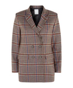 Sandro Solution Plaid Wool Blend Blazer
