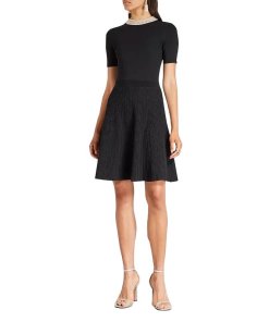Sandro Uigi Jewelled Collar Short Knit Dress