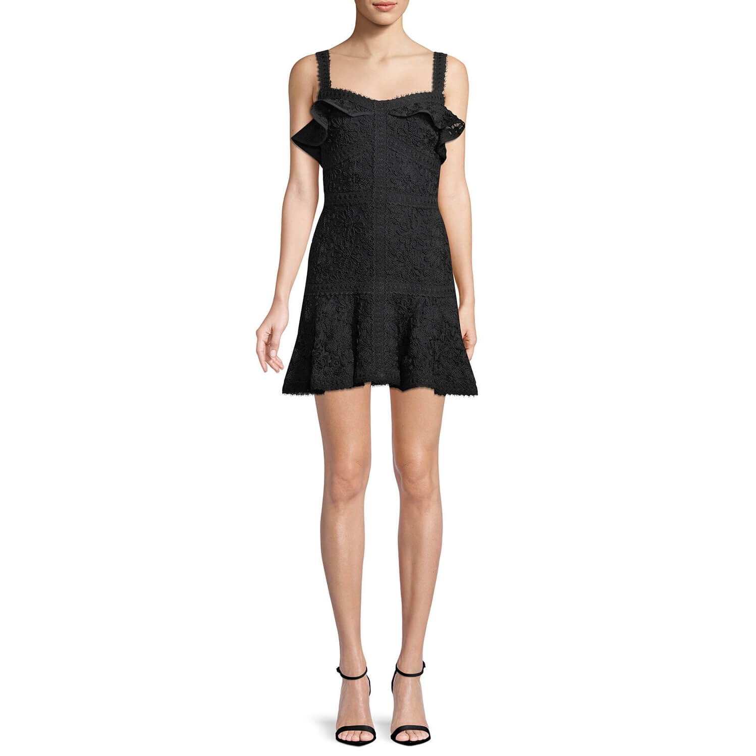 alexis black mini dresses Alexis Black V-neck button mini dress – bleuessence main image 0