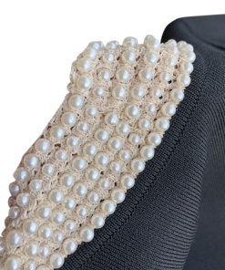 Sandro Uigi Jewelled Collar Short Knit DressSandro Uigi Jewelled Collar Short Knit Dress