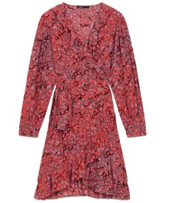 Maje Rosetto Leopard Wrap Dress