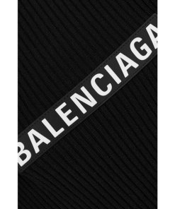 Balenciaga Back Logo Ribbed Sweater
