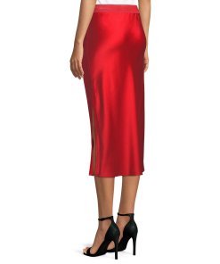 Theory Silk Satin Pull-on Skirt