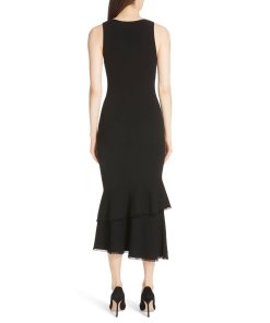 Theory Nilimary Knit Ruffle Maxi Dress
