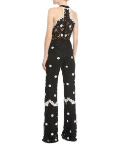 Alexis Kyla Halter Wide-Leg Lace Jumpsuit
