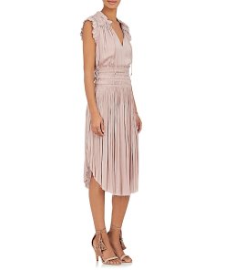 Ulla Johnson Akani Tech-Satin Midi-Skirt