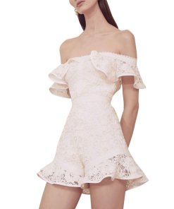 Alexis Ri Off-the-Shoulder Ruffled Romper