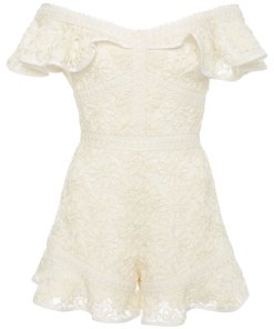 Alexis Ri Off-the-Shoulder Ruffled Romper