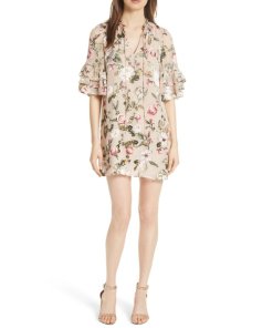 Alice + Olivia Julius Tiered Sleeve Tunic Dress