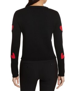 Alice + Olivia Ruthy Heart Appliqué Cardigan