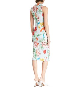 Alice + Olivia Delora Floral Sleeveless Bodycon Dress